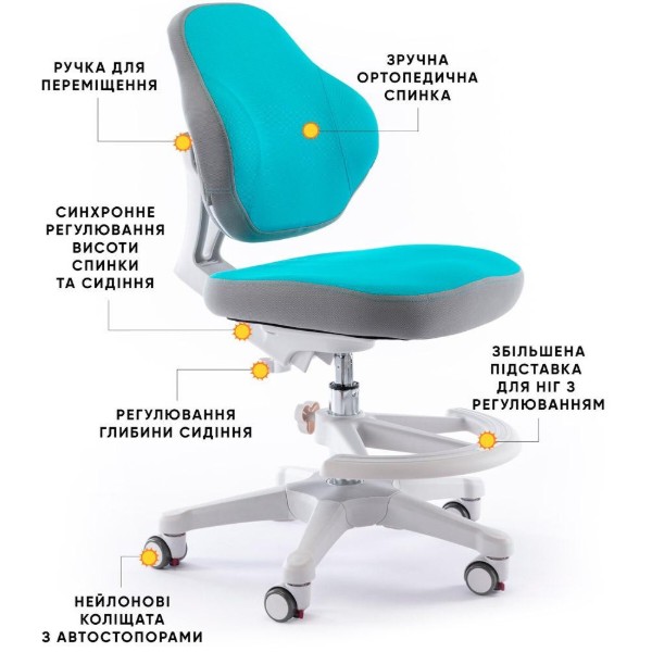 Фото - Кресло детское Evo-kids Mio Classic Blue (Y-405 KBL)